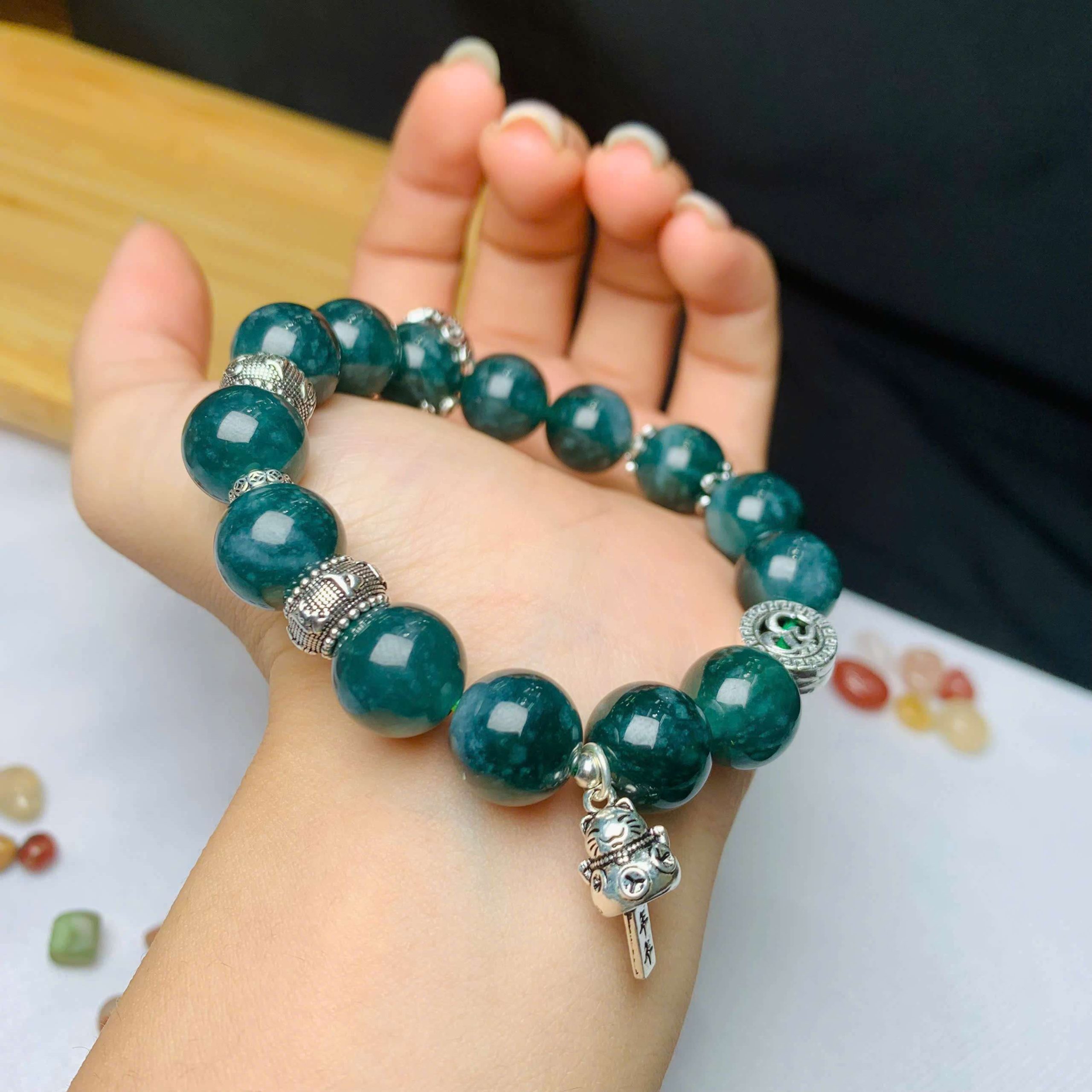 VÒNG TAY ĐÁ XANH PHONG THỦY