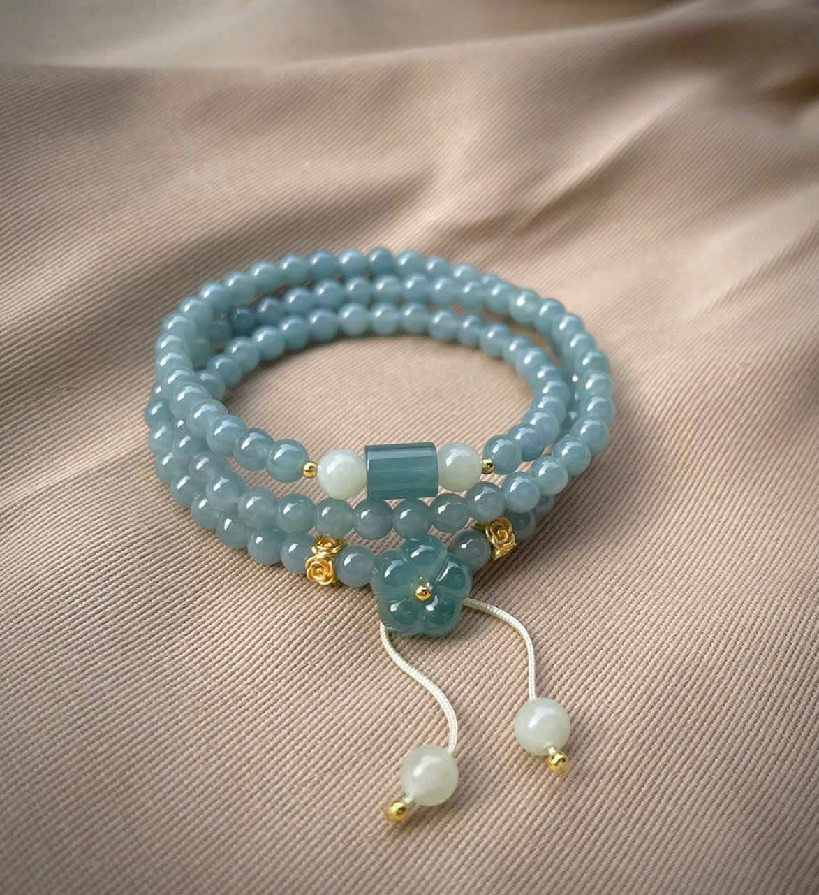 vòng tay đá xanh ngọc thanh nhã