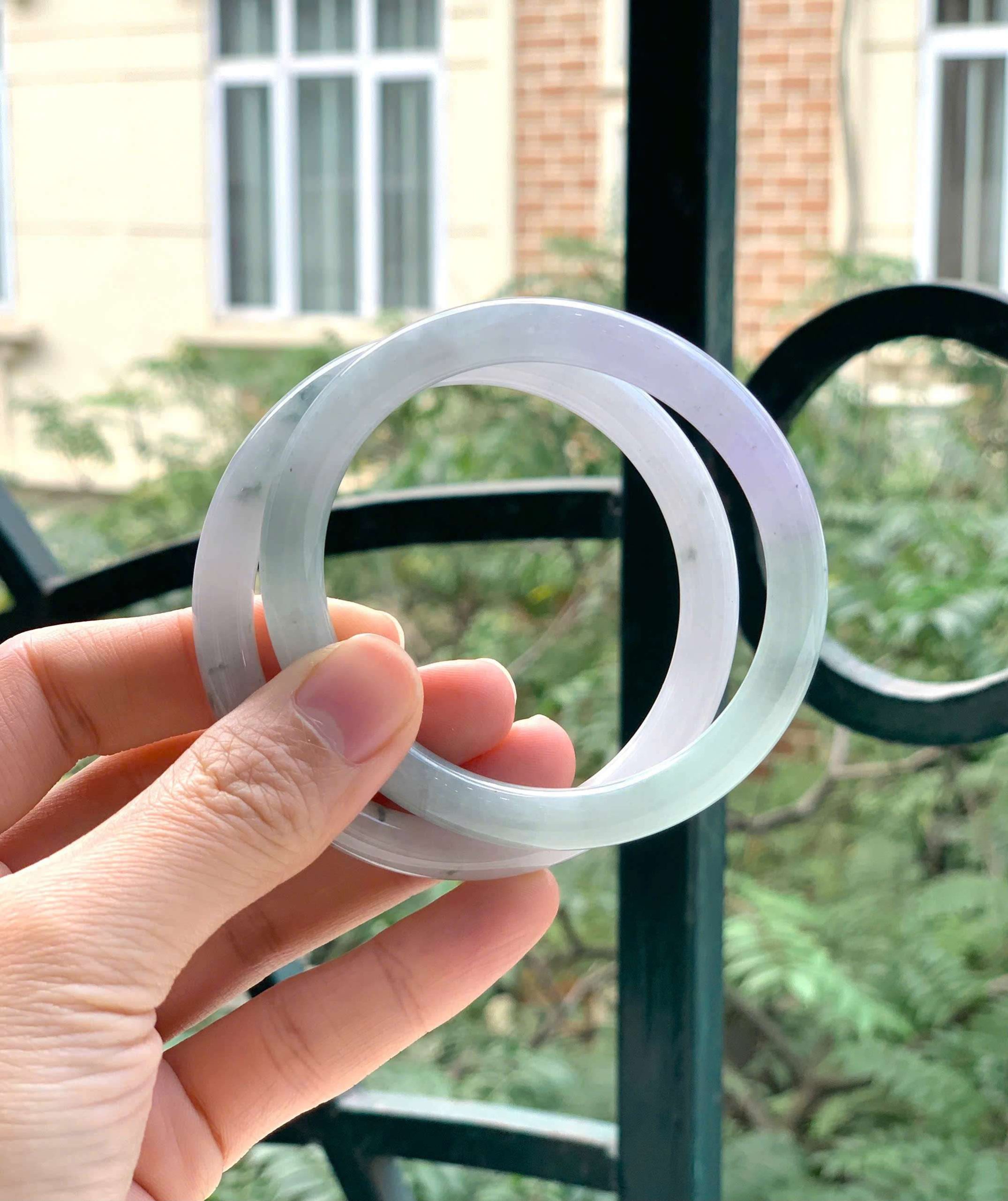 (Vòng cẩm thạch trắng xanh)